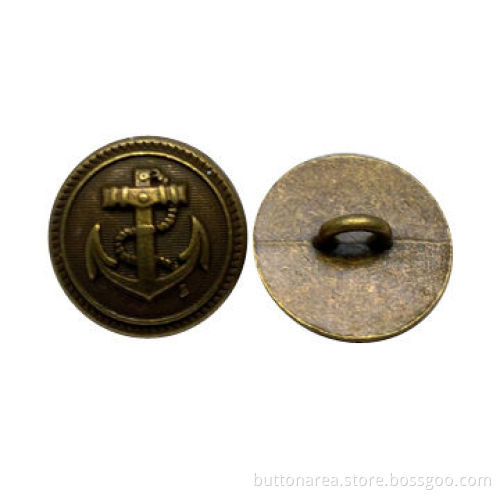 Metal Shank Button, Anti-brass Color